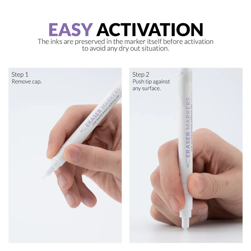 Gaahleri Metallic Series Markers x2 Eraser