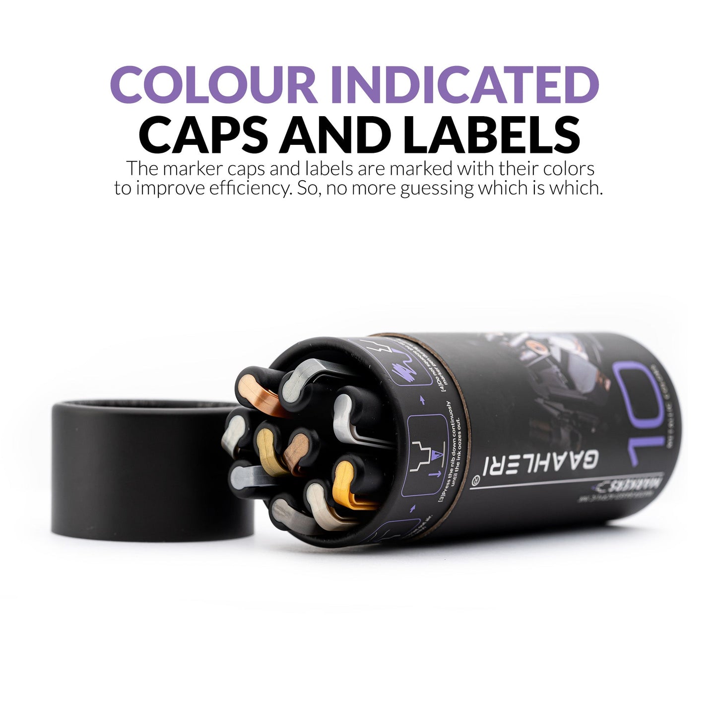 Gaahleri Metallic Series Marker Set of 10 Colours