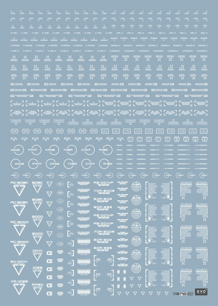 EVO 1/100 White General RB02-W Evolution Studio Decals Evolution Studio 3.49 OEShop
