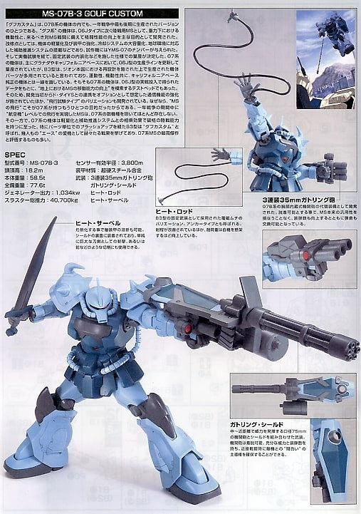 1/144 HGUC MS-07B3 Gouf Custom Bandai 22.99 OEShop