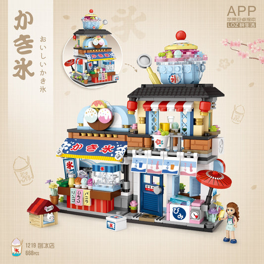 LOZ Mini Block 1219 Shaved ice shop - 668 Pcs Model Bricks Building Blocks