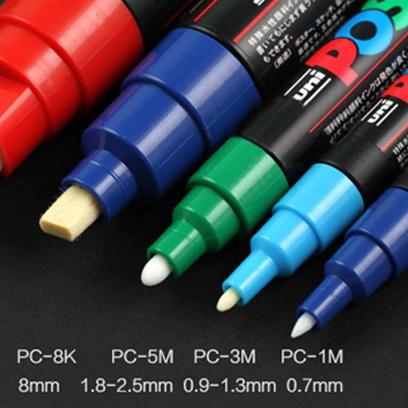 Uni POSCA Paint Marker PC-1M 12C Fine 12 Color Set Uni MITSUBISHI PENCIL 31.98 OEShop