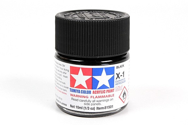 TAMIYA 81501 ACRYLIC MINI X-1 BLACK 10ml Tamiya 1.85 OEShop
