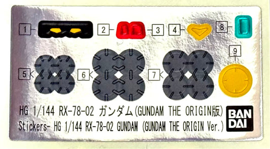 PART - 1/144 HGGTO 026 RX-78-02 Gundam (Gundam The Origin Ver.) - Runners & Stickers