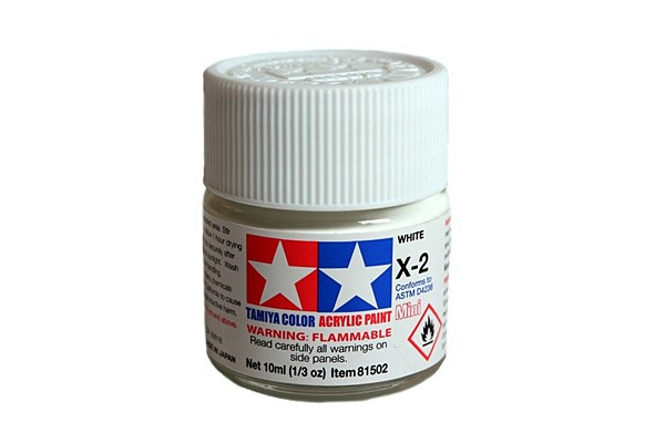 TAMIYA 81502 ACRYLIC MINI X-2 WHITE 10ml Tamiya 1.85 OEShop