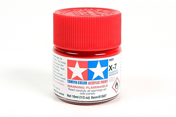 TAMIYA 81507 ACRYLIC MINI X-7 RED 10ml Tamiya 1.85 OEShop