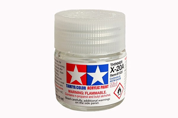 TAMIYA 81520 ACRYLIC MINI X-20A THINNER 10ml Tamiya 1.85 OEShop
