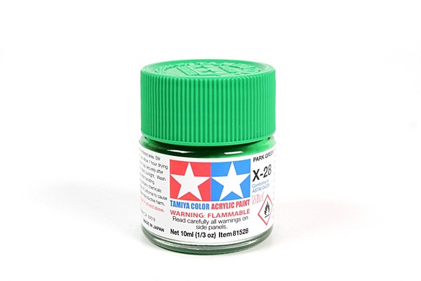 TAMIYA 81528 ACRYLIC MINI X-28 PARK GREEN 10ml Tamiya 1.85 OEShop