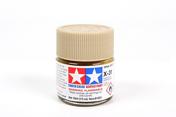 TAMIYA 81531 ACRYLIC MINI X-31 TITAN GOLD 10ml Tamiya 2.25 OEShop