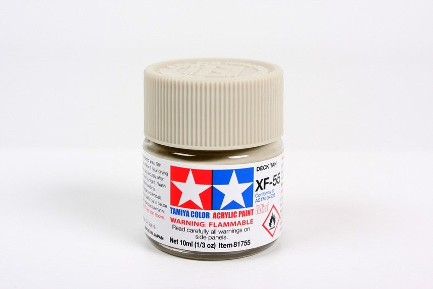 TAMIYA 81755 ACRYLIC MINI XF-55 DECK TAN 10ml Tamiya 1.85 OEShop