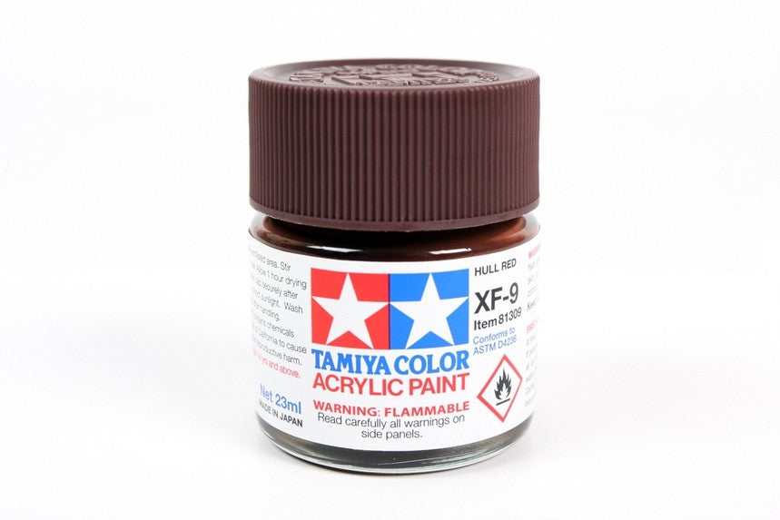 TAMIYA 81709 ACRYLIC MINI XF-9 HULL RED 10ml Tamiya 1.85 OEShop