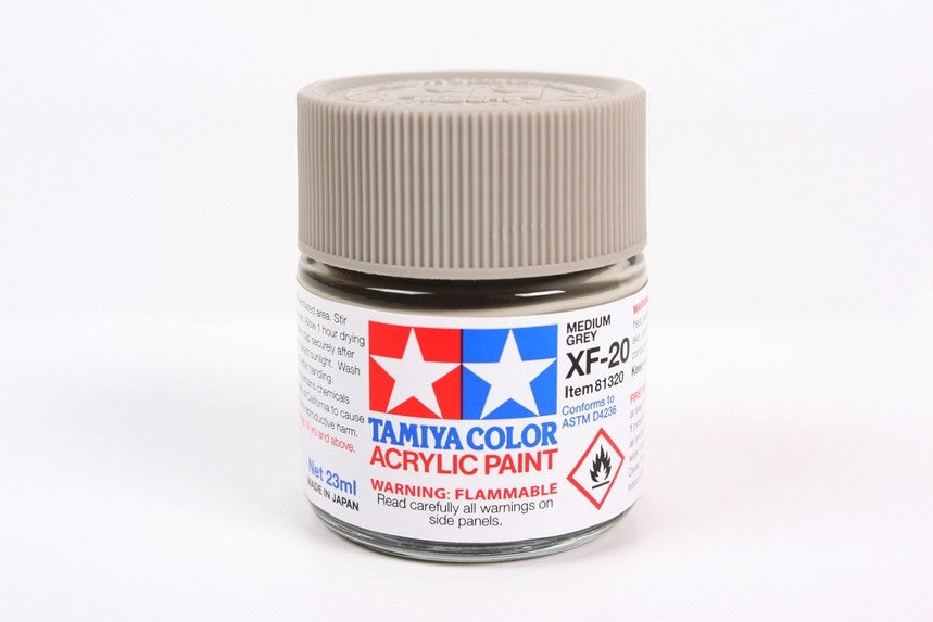 TAMIYA 81720 ACRYLIC MINI XF-20 MEDIUM GREY 10ml Tamiya 1.85 OEShop