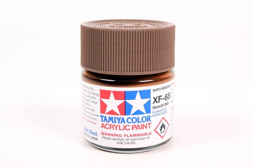 TAMIYA 81768 ACRYLIC MINI XF-68 NATO BROWN 10ml Tamiya 1.85 OEShop