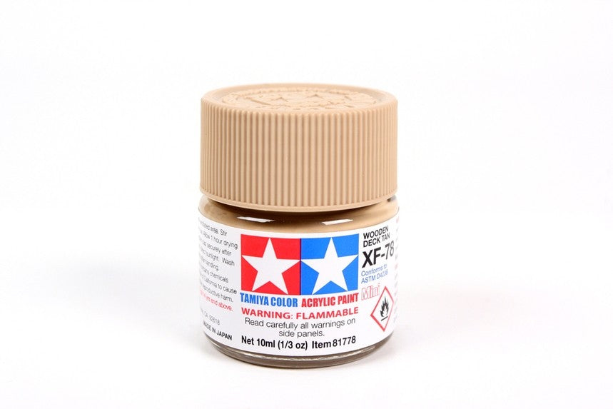 TAMIYA 81778 ACRYL.MINI XF-78 WOODEN DECK TAN 10ml Tamiya 1.85 OEShop