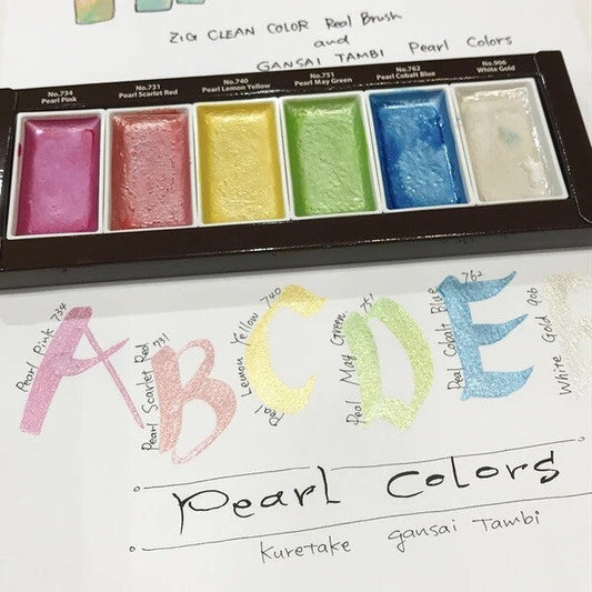 Kuretake Gansai Tambi Pearl Colors 6 Pastels Paints Set MC20PC /6V Kuretake 13.98 OEShop