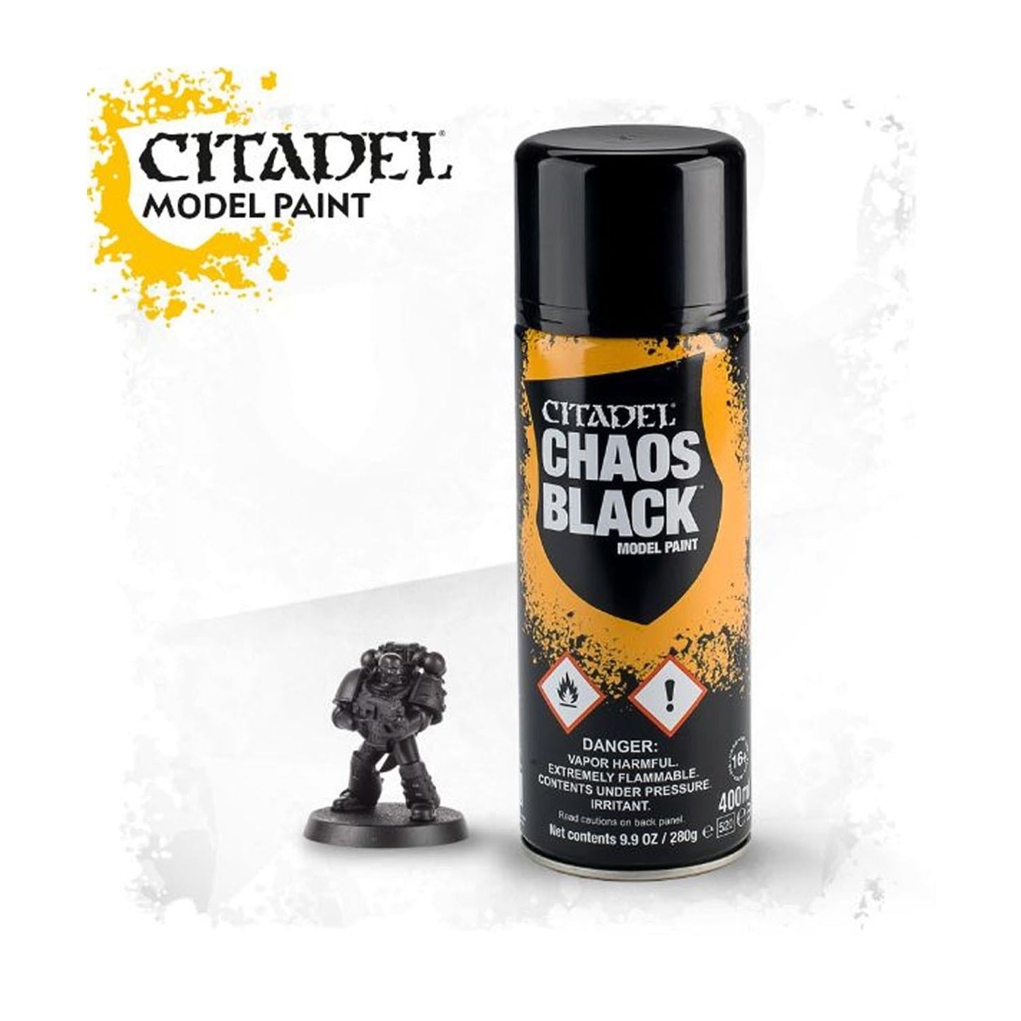 STORE COLLECTION ONLY: Citadel Spray Paint: Chaos Black 400ml 62-02