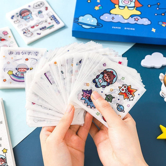 Paper Dyeing Sticker Gift Box Big Adventure 100 sheets Washi Paper no repeated OEShop 8.99 OEShop