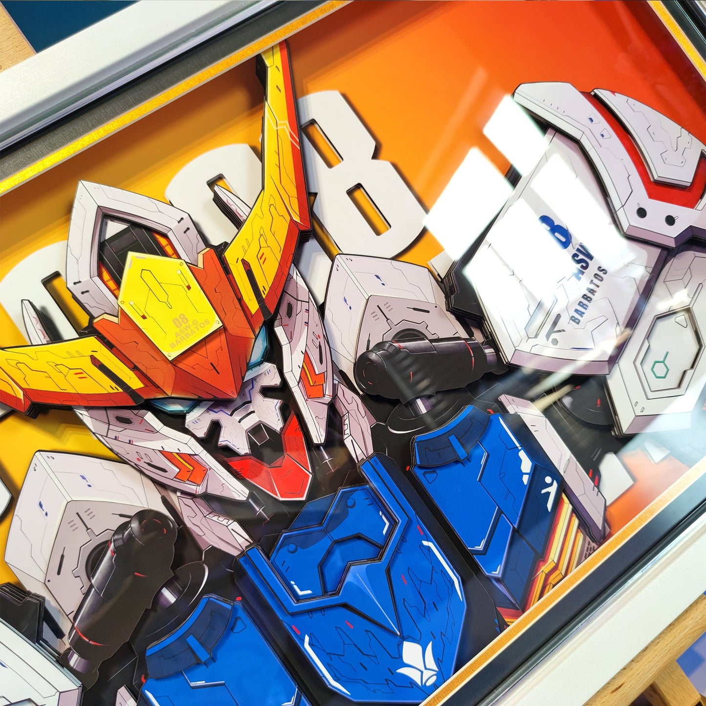 Framed Arts Handmade 3D Decor Paper Art ASW-G-08 Barbatos Picture