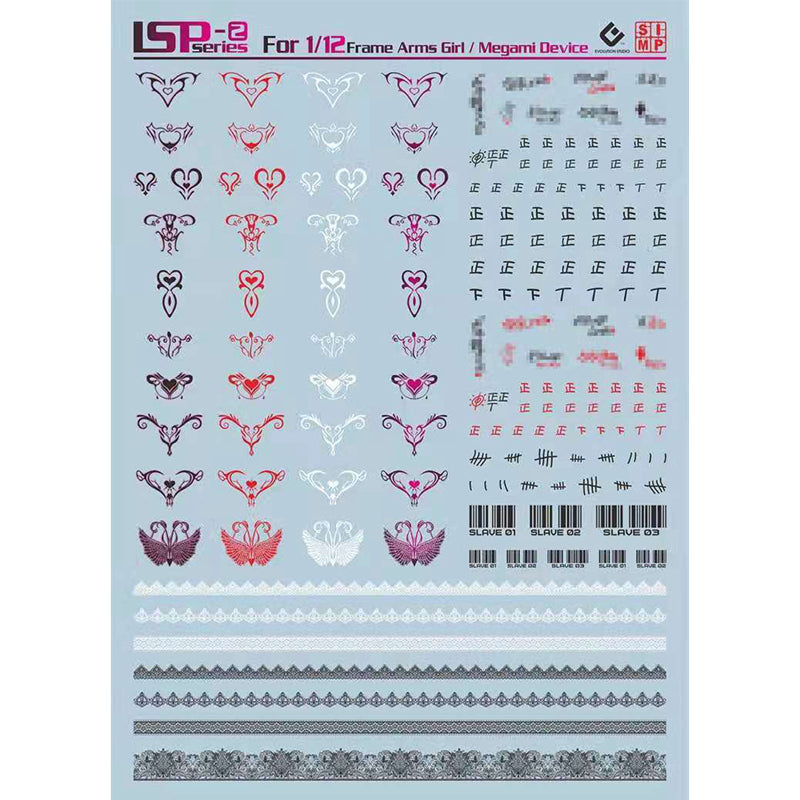 EVO - SP-LSP 1/12 Frame Arms girls/ Megami Device Evolution Studio Decals