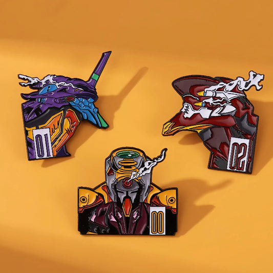 Pin Badge XX003 Anime Mecha Pilot & Robot Enamel Pin Badge – Sci-Fi Anime Collectible