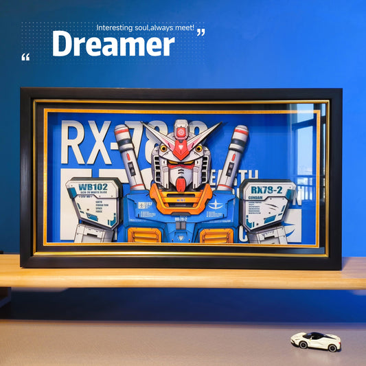 Framed Arts Handmade 3D Decor Paper Art RX-78-2 Picture
