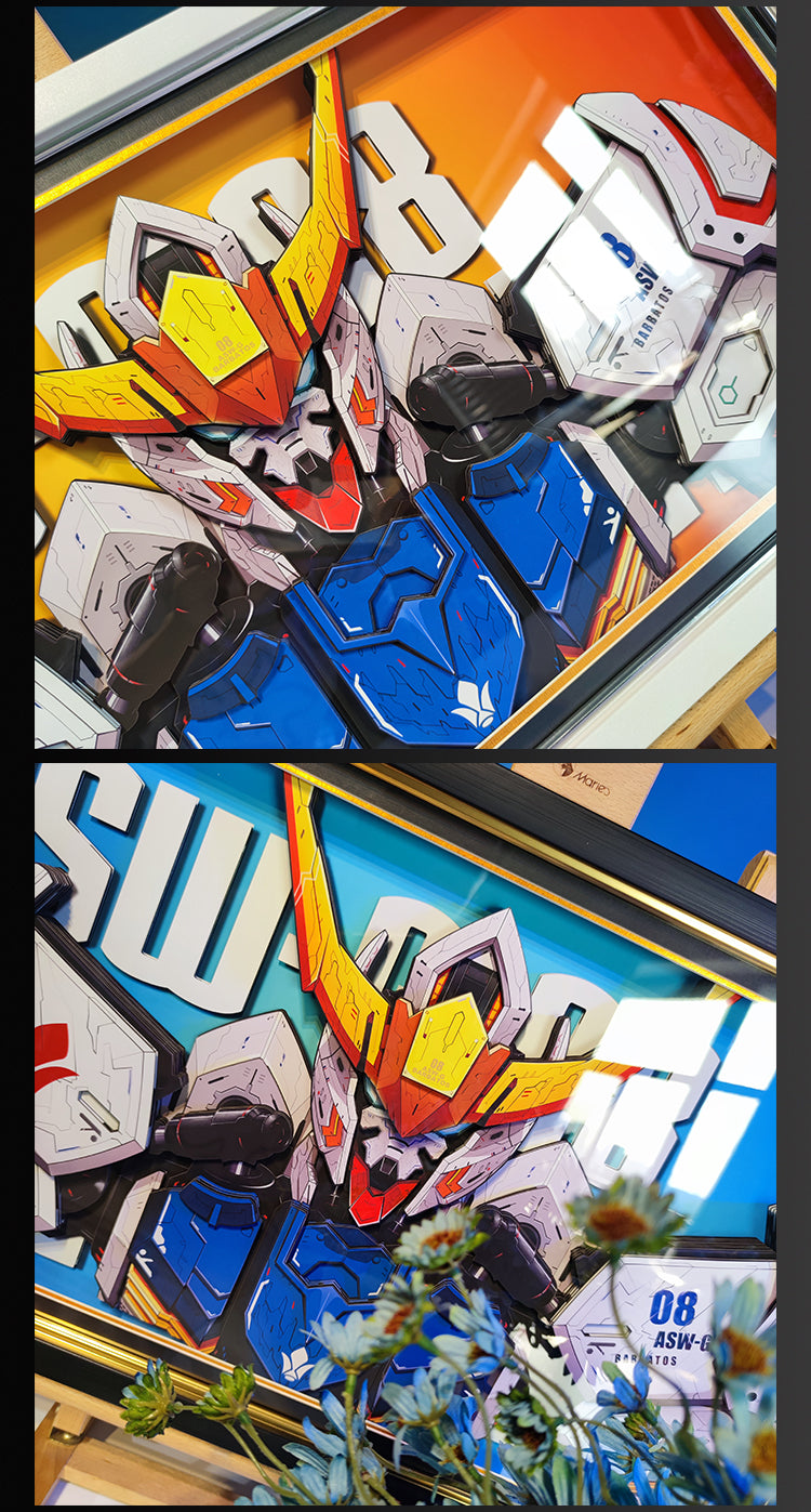 Framed Arts Handmade 3D Decor Paper Art ASW-G-08 Barbatos Picture