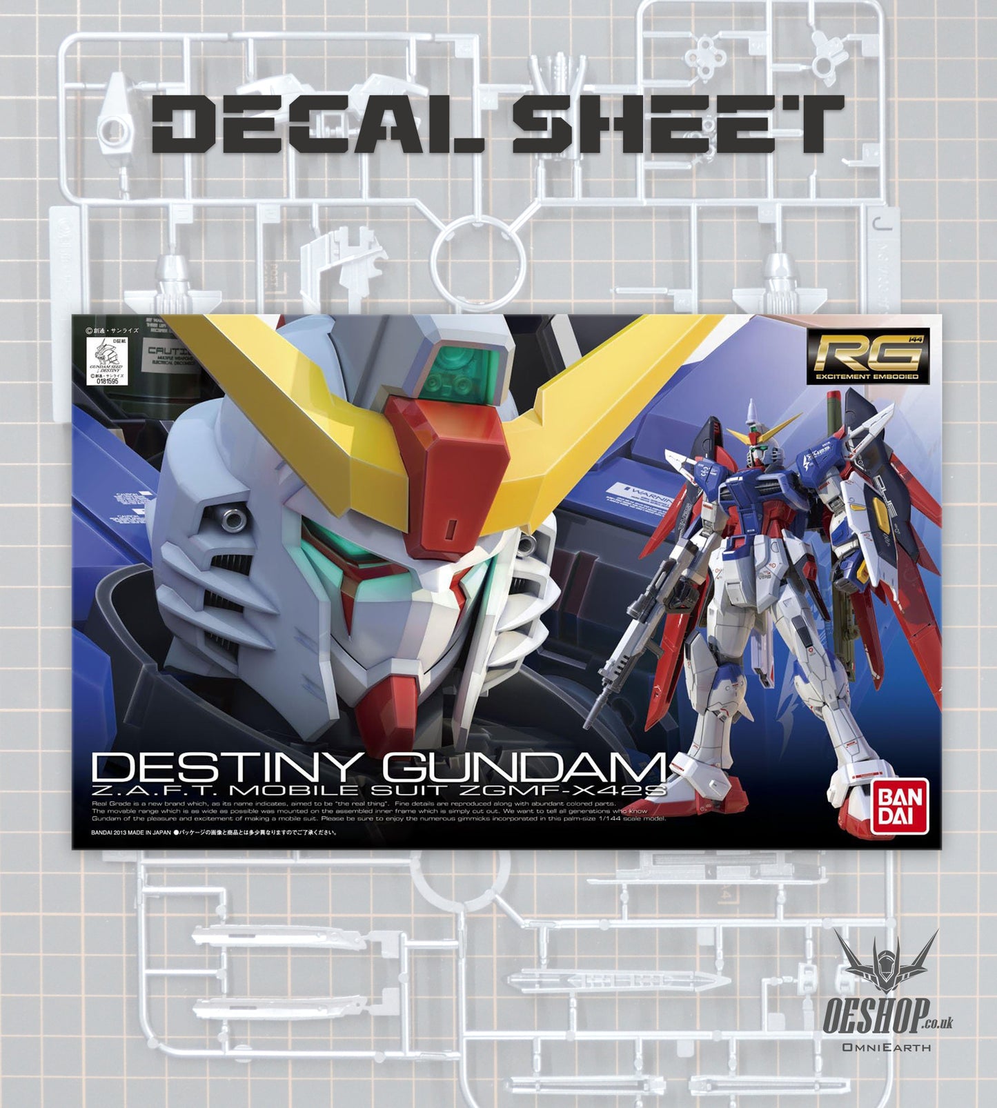 PART - 1/144 RG 11 ZGMF-X42S Destiny Gundam - Stickers & Accessories