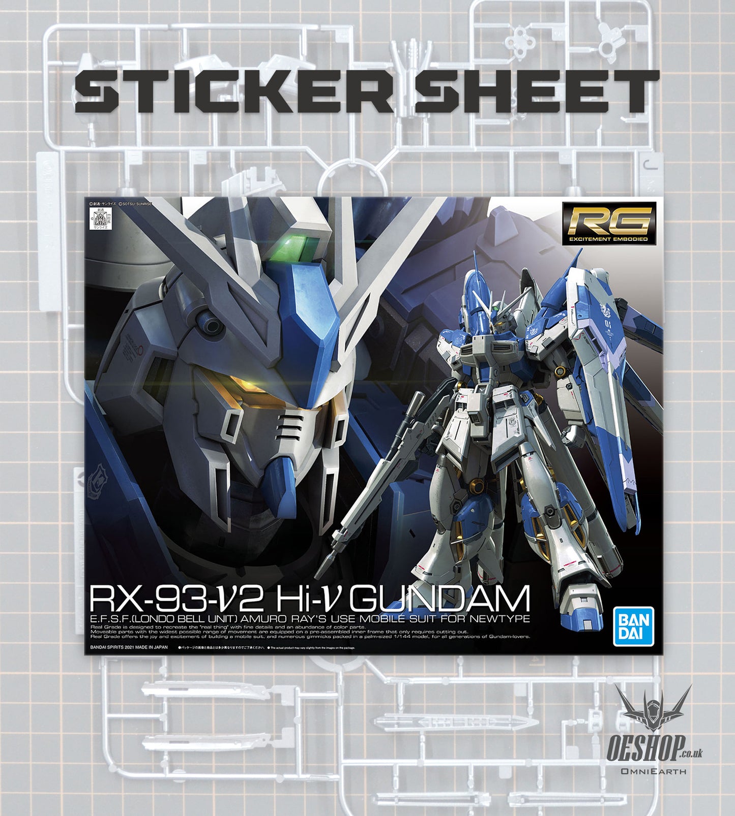 PART - 1/144 RG 36 Hi-Nu Gundam - Stickers