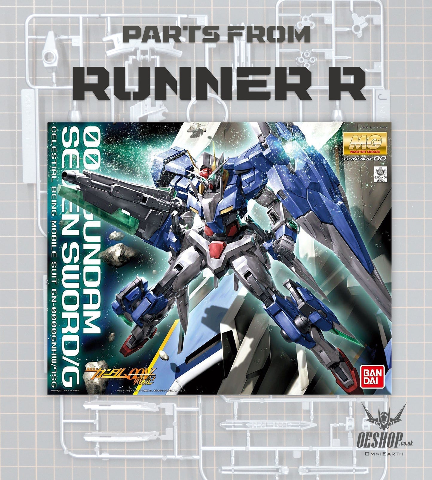PART - 1/100 MG 00 Gundam Seven Sword/G - Runner R
