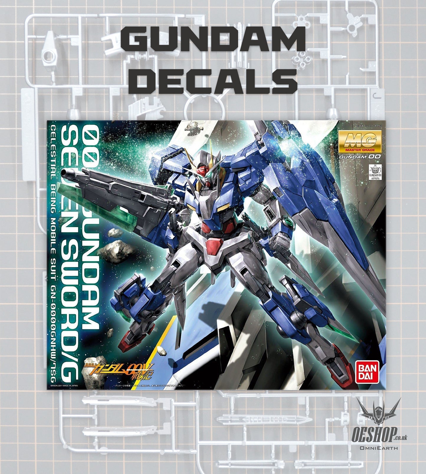 PART - 1/100 MG 00 Gundam Seven Sword/G - Gundam Decals