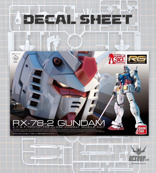 PART - 1/144 RG 01 RX-78-2 GUNDAM - Stickers & Accessories