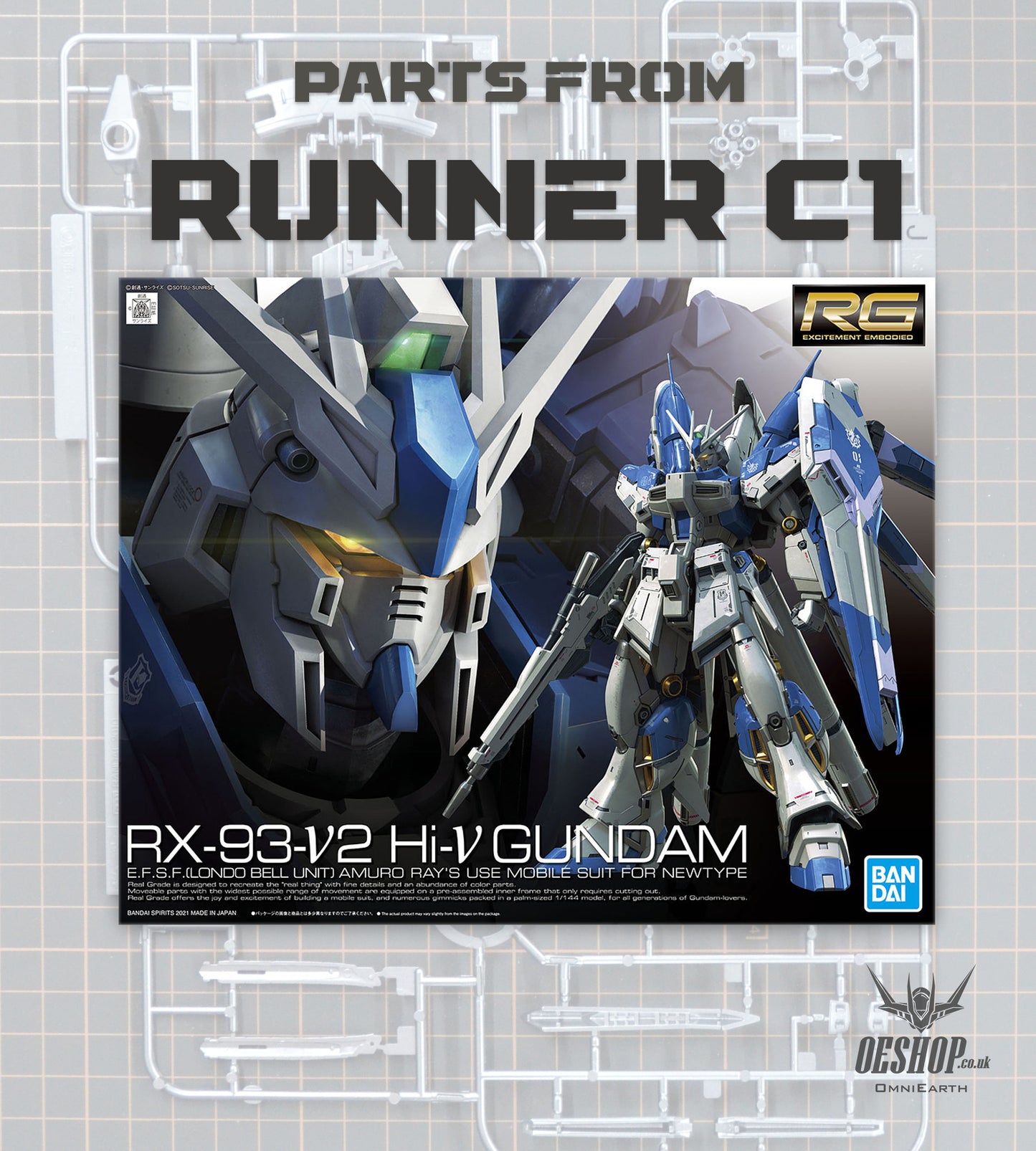 PART - 1/144 RG 36 Hi-Nu Gundam - Runner C1