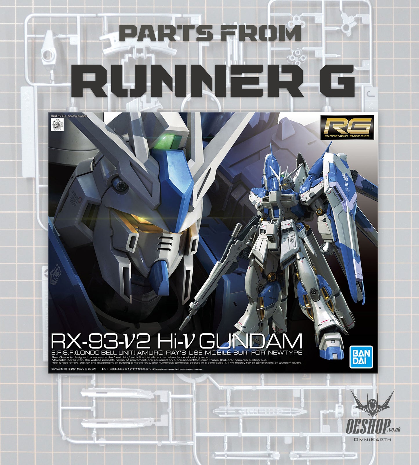 PART - 1/144 RG 36 Hi-Nu Gundam - Runner G