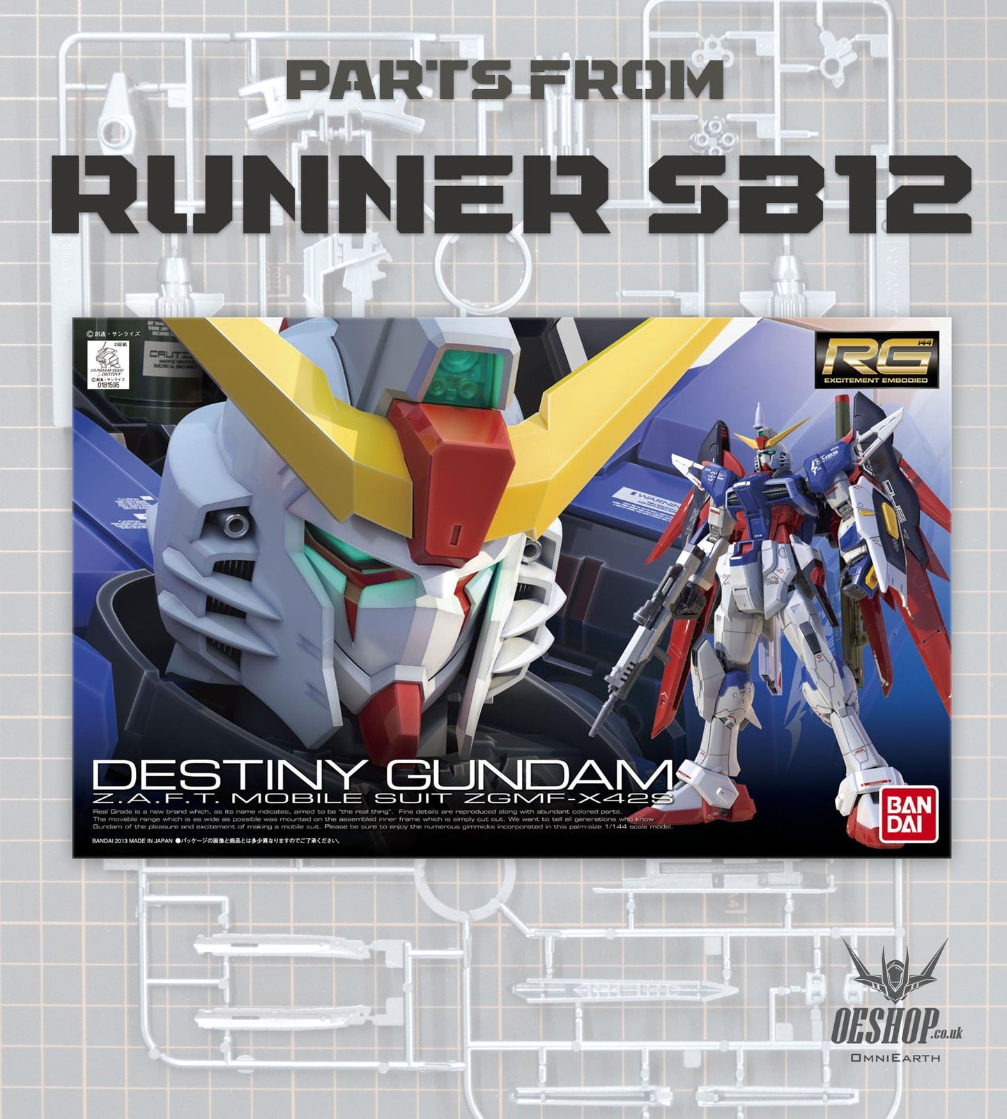 PART - 1/144 RG 11 ZGMF-X42S Destiny Gundam - Runner SB12