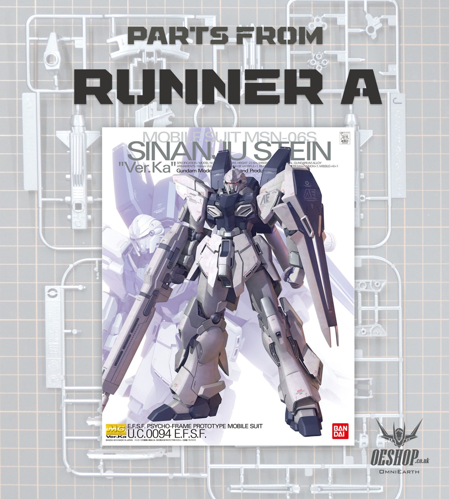 PART - 1/100 MG MSN-06S Sinanju Stein Ver. Ka - Runner A