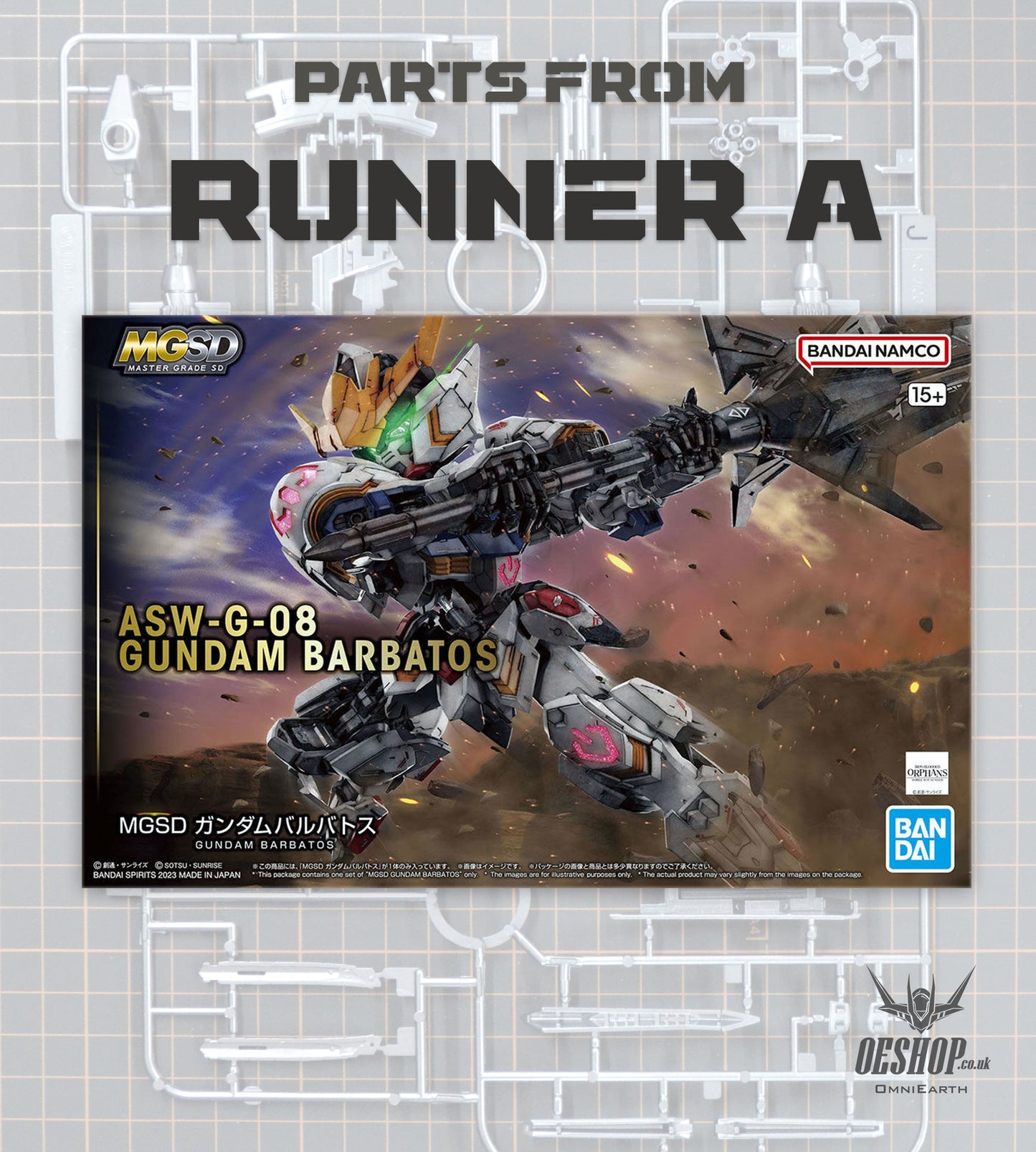 PART - MGSD Gundam Barbatos (Mobile Suit Gundam: Iron-Blooded Orphans) - Runner A
