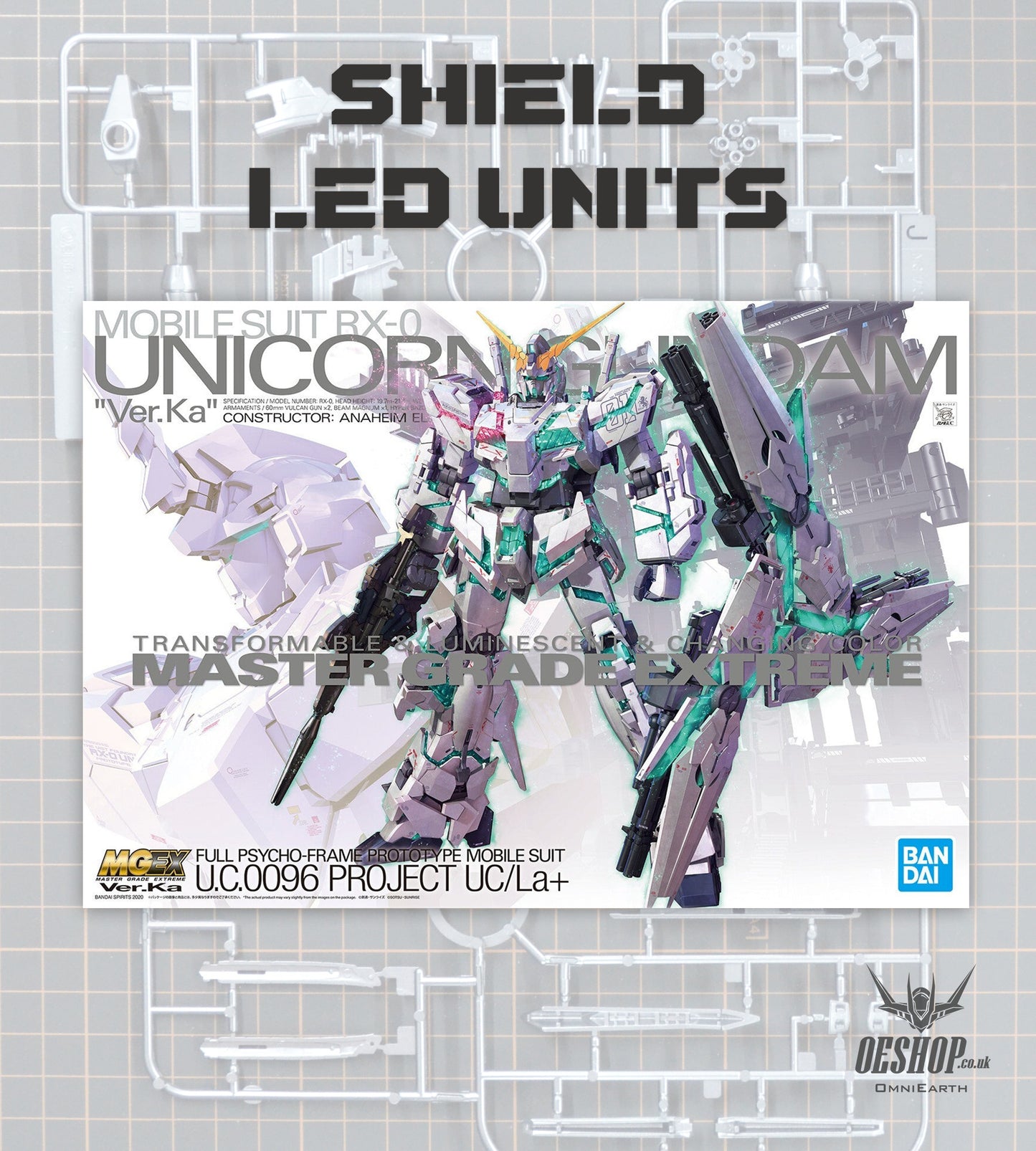 PART - 1/100 MGEX Unicorn Gundam Ver.Ka - Stickers & Accessories