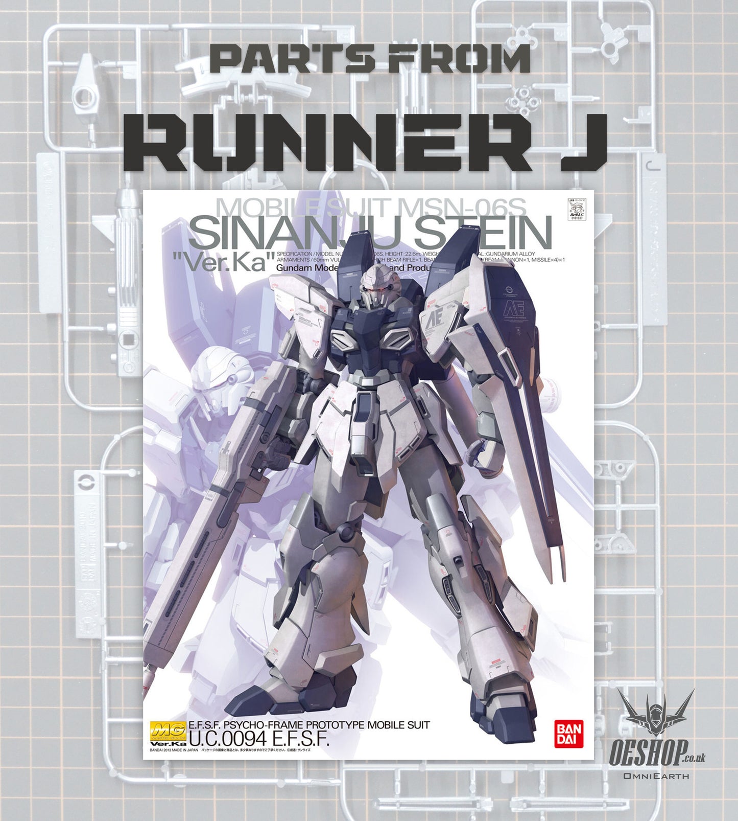 PART - 1/100 MG MSN-06S Sinanju Stein Ver. Ka - Runner J