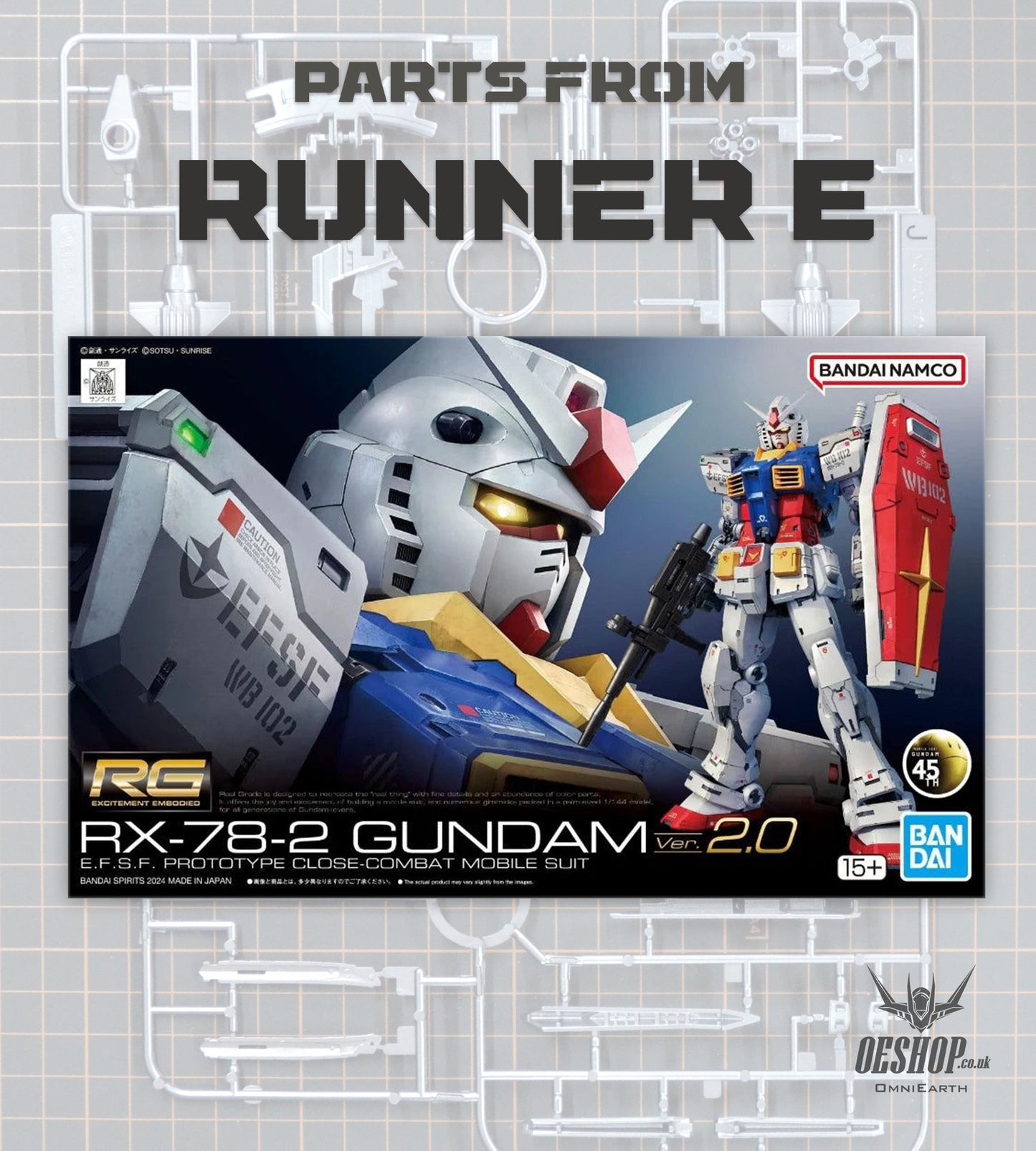PART - 1/144 RG 40 RX-78-2 Gundam Ver.2.0 - Runner E