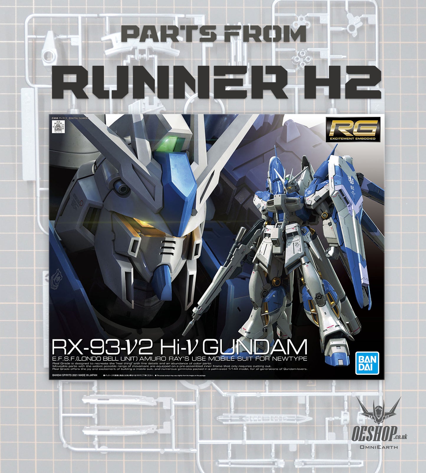 PART - 1/144 RG 36 Hi-Nu Gundam - Runner H2