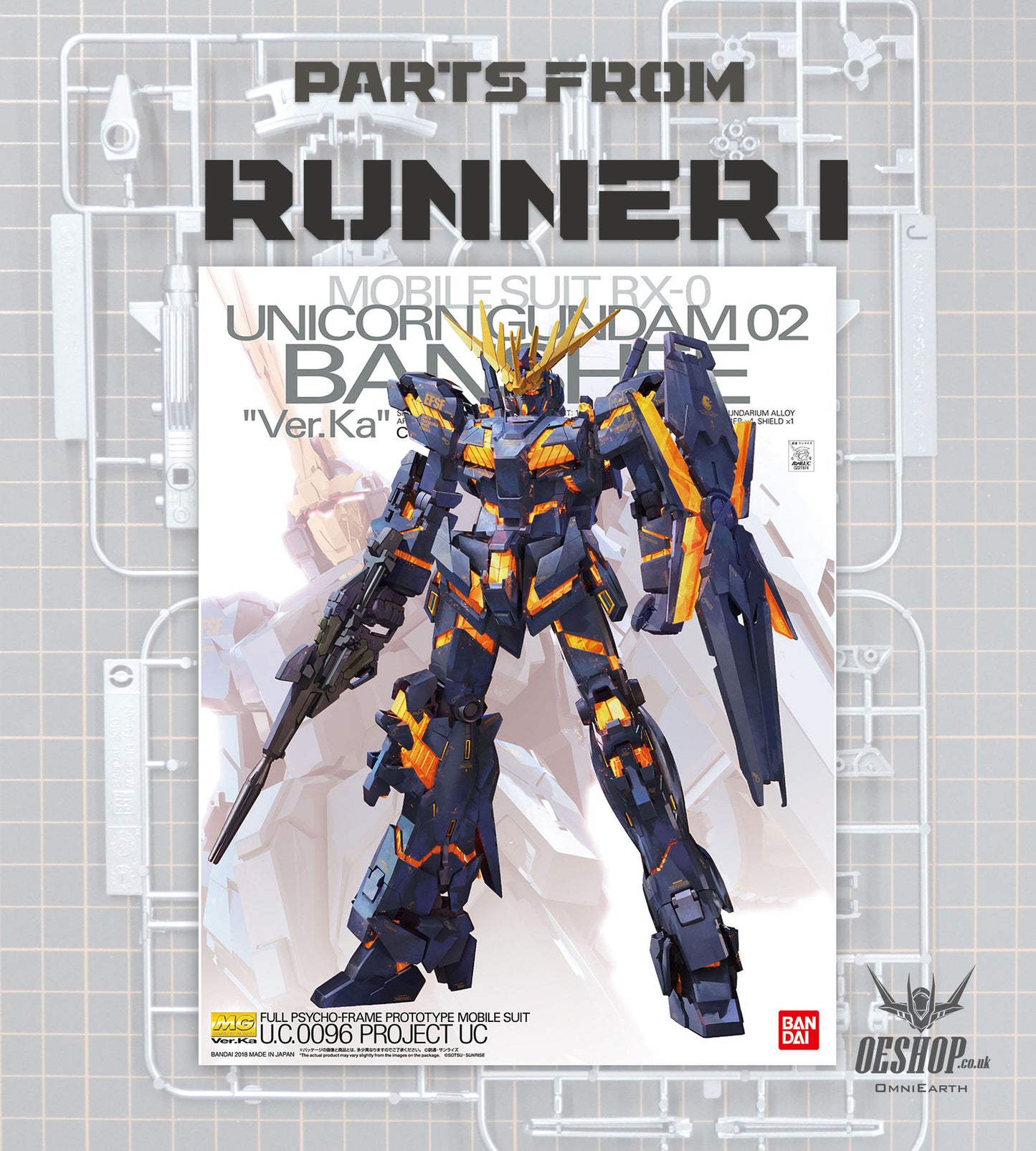 PART - 1/100 MG Unicorn Gundam 02 Banshee Ver.Ka - Runner I