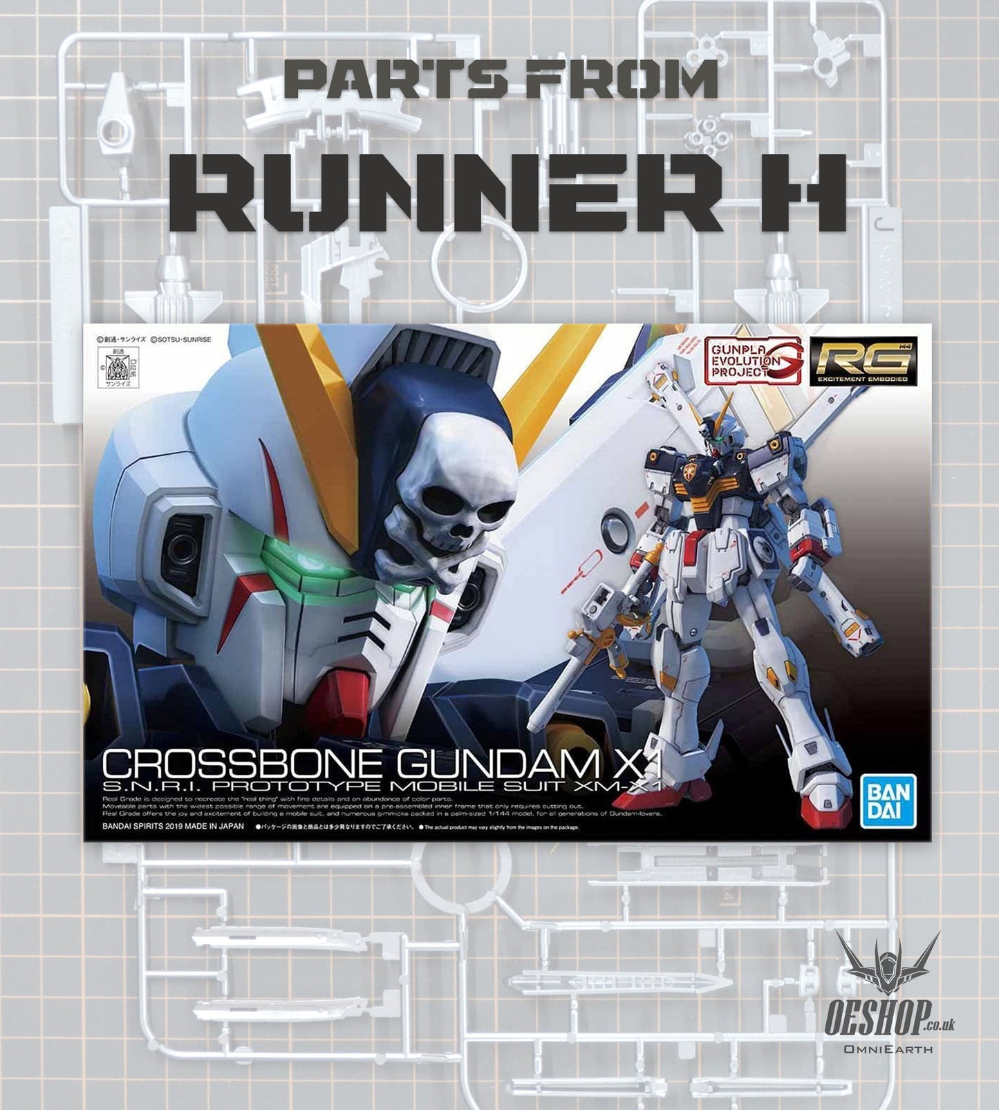 PART - 1/144 RG 31 Crossbone Gundam X1 - Runner H