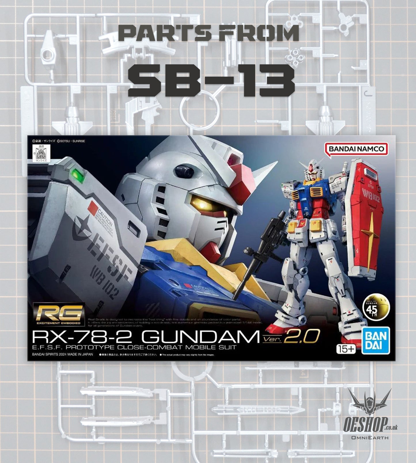 PART - 1/144 RG 40 RX-78-2 Gundam Ver.2.0 - Runner I