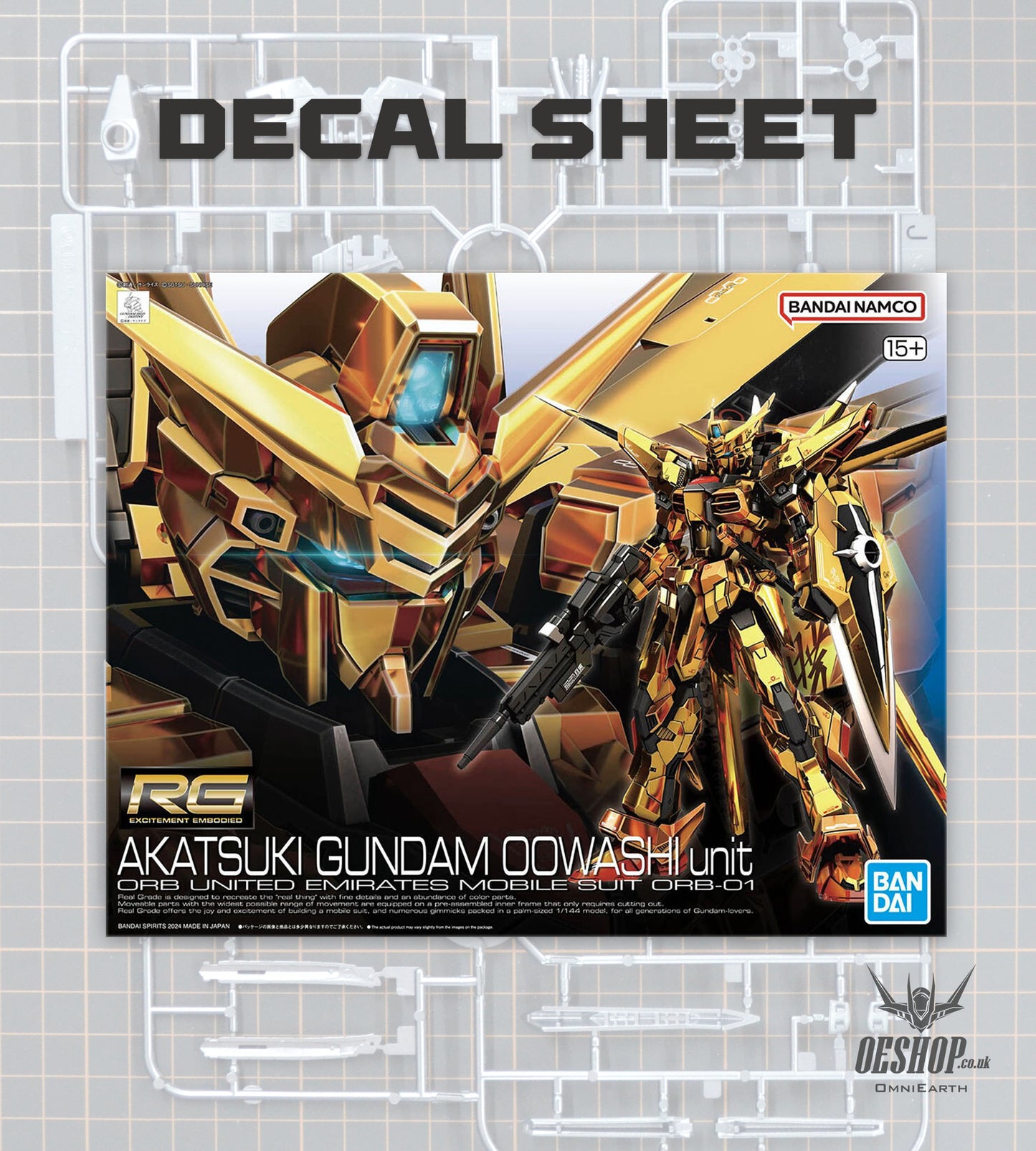 PART - 1/144 RG 41 Akatsuki Gundam (Oowashi Pack) - Stickers & Accessories