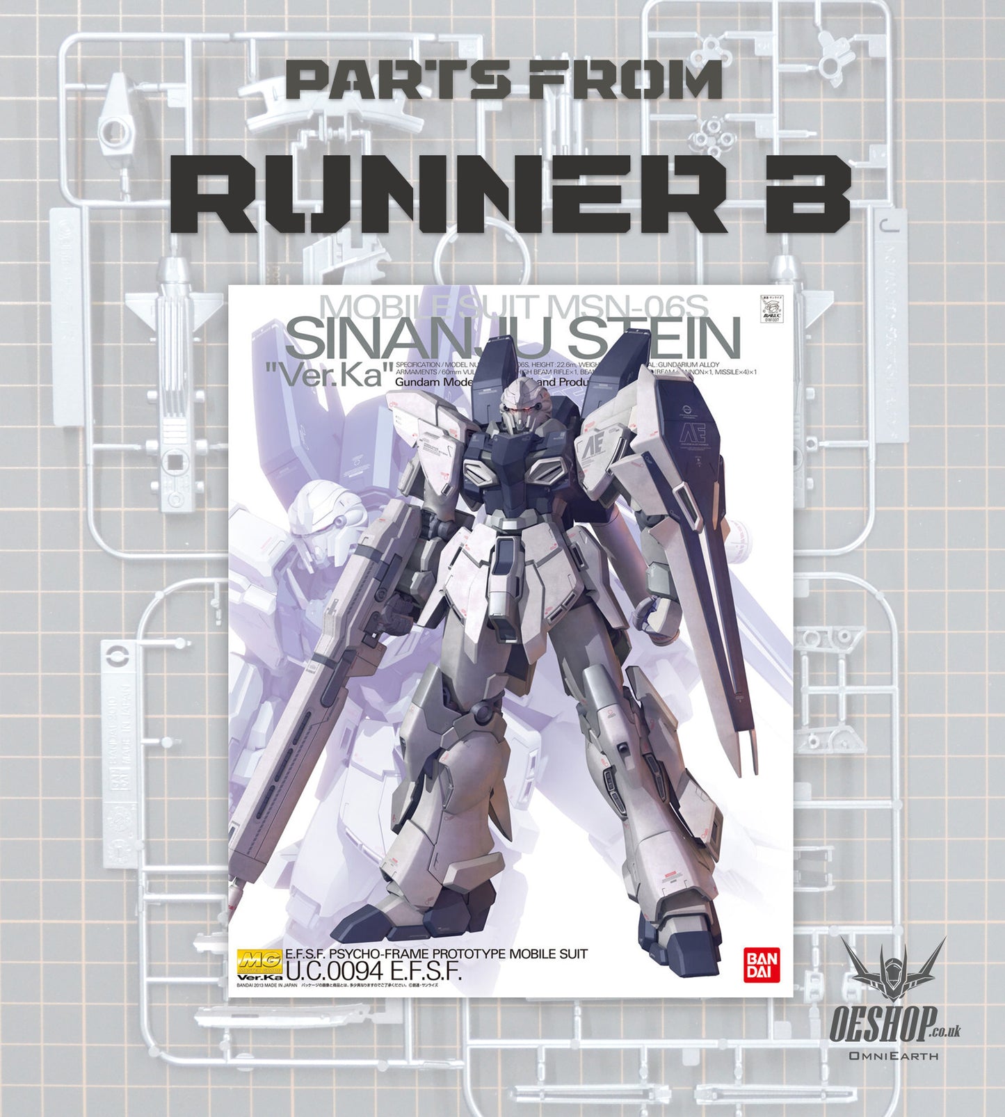 PART - 1/100 MG MSN-06S Sinanju Stein Ver. Ka - Runner B