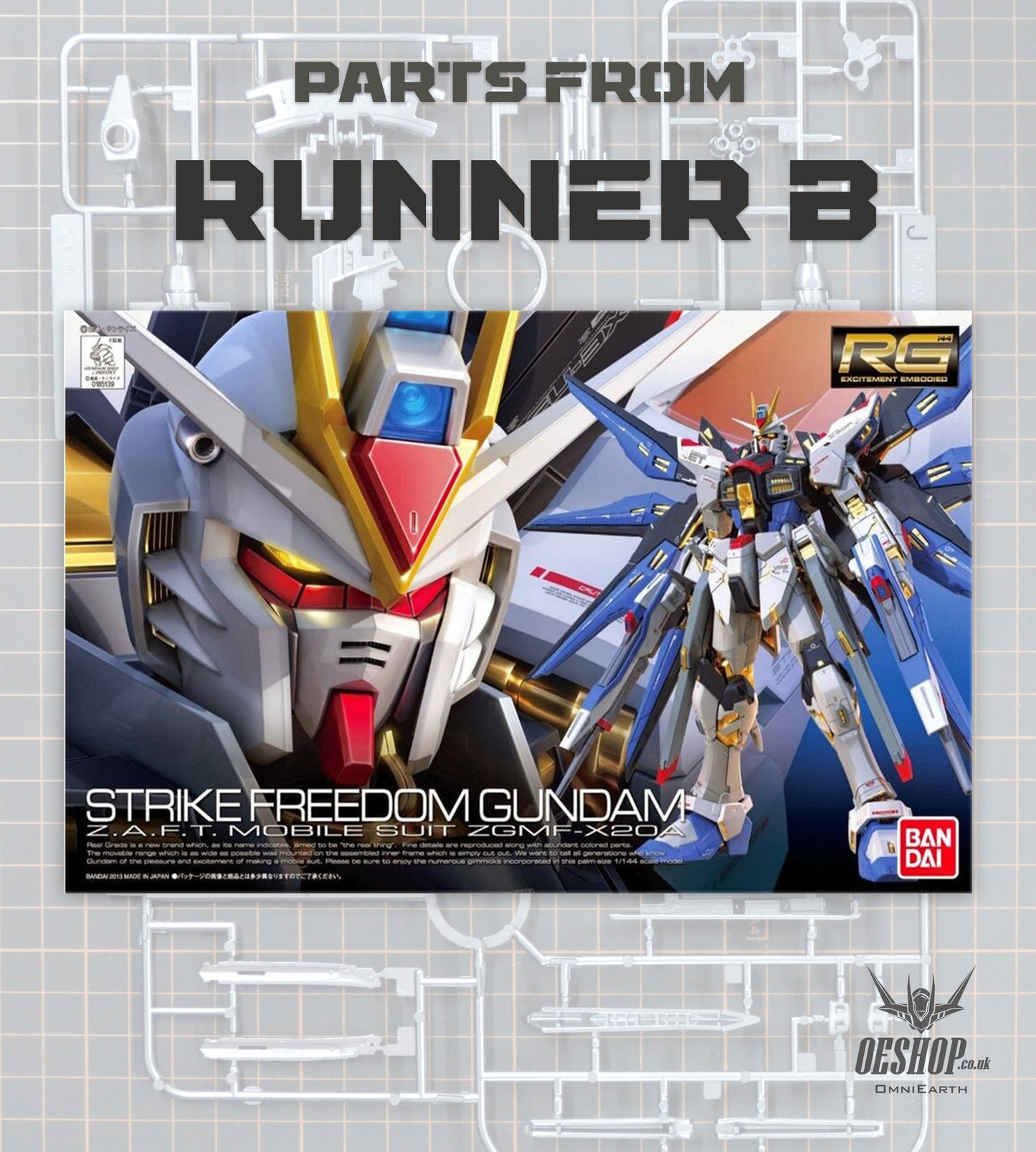 PART - 1/144 RG 14 ZGMF-X20A Strike Freedom Gundam - Runner B
