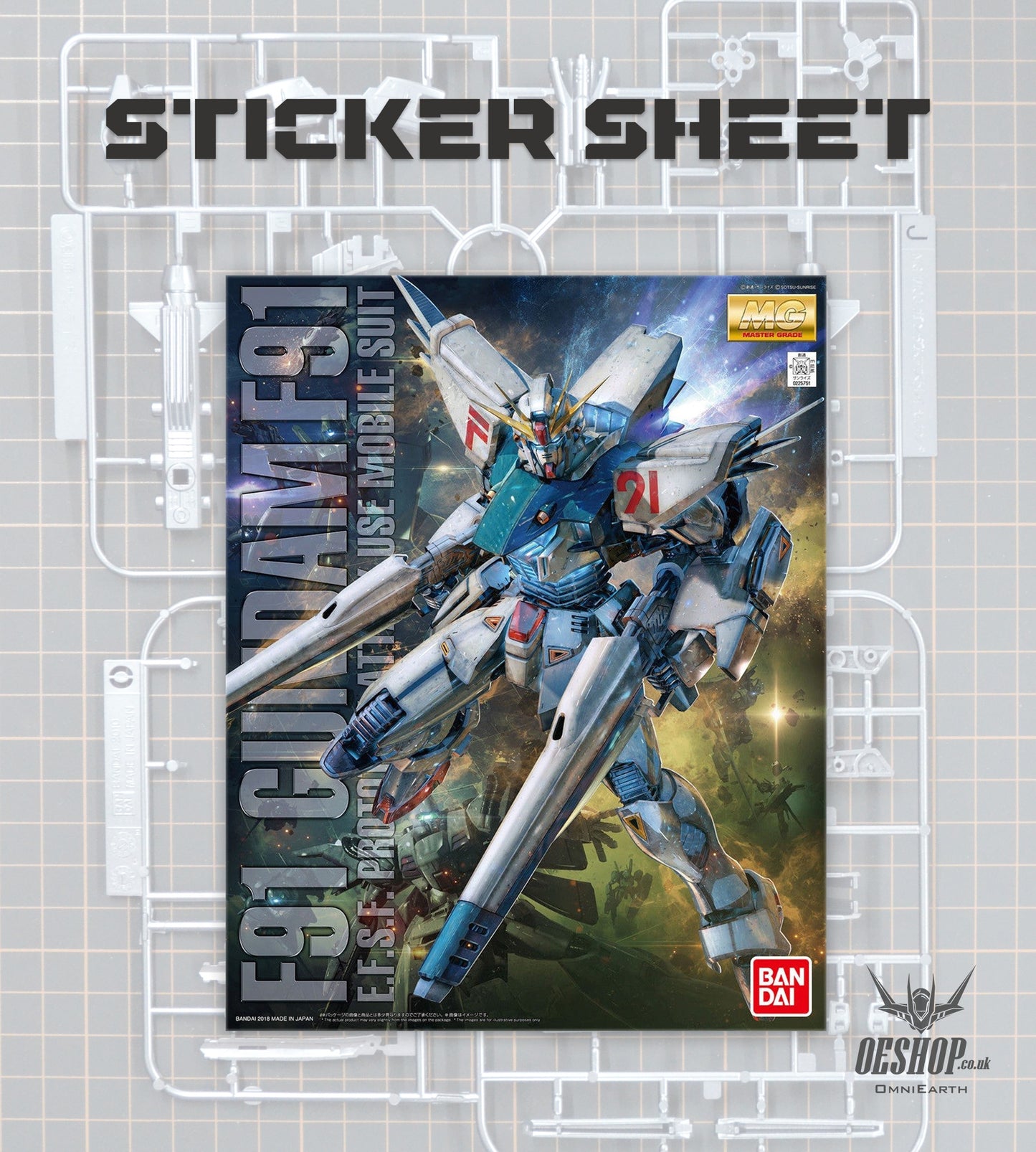 PART - 1/100 MG F91 Gundam F91 2.0 - Stickers & Accessories