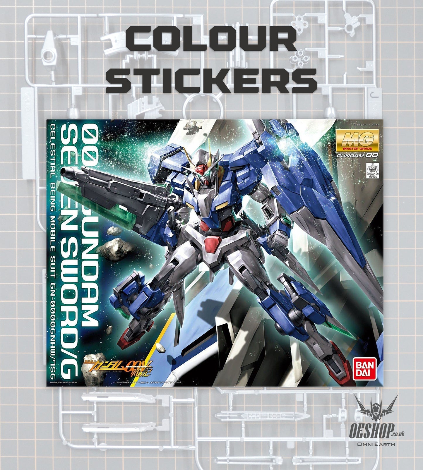 PART - 1/100 MG 00 Gundam Seven Sword/G - Colour Stickers