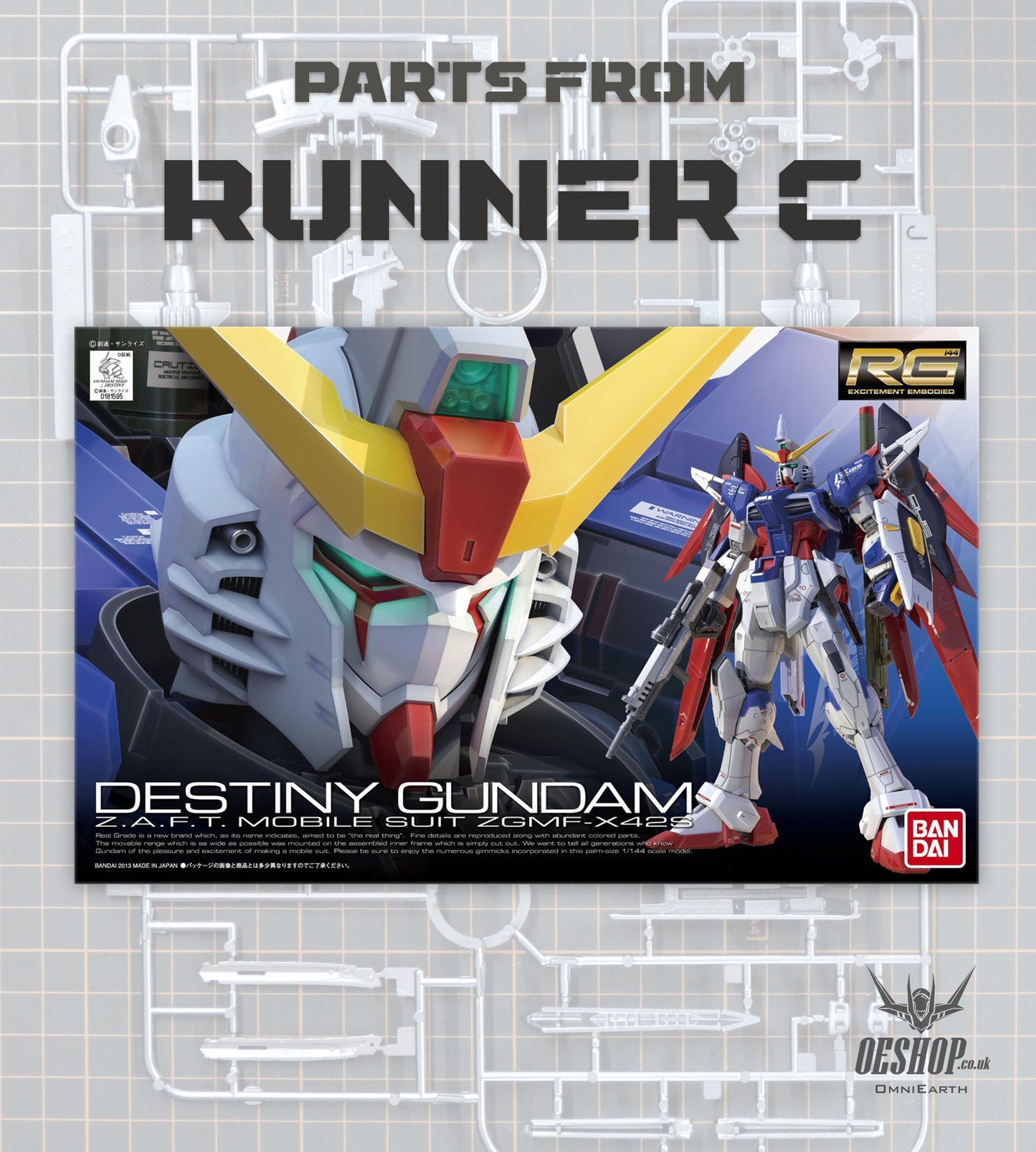 PART - 1/144 RG 11 ZGMF-X42S Destiny Gundam - Runner C