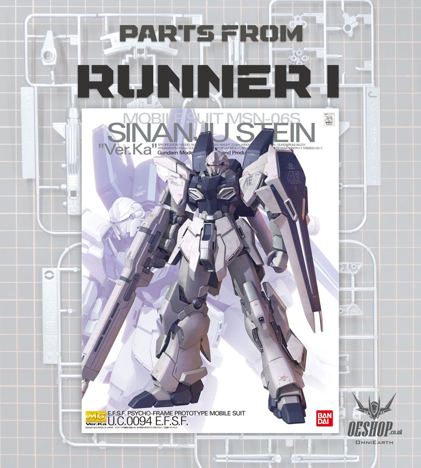 PART - 1/100 MG MSN-06S Sinanju Stein Ver. Ka - Runner I